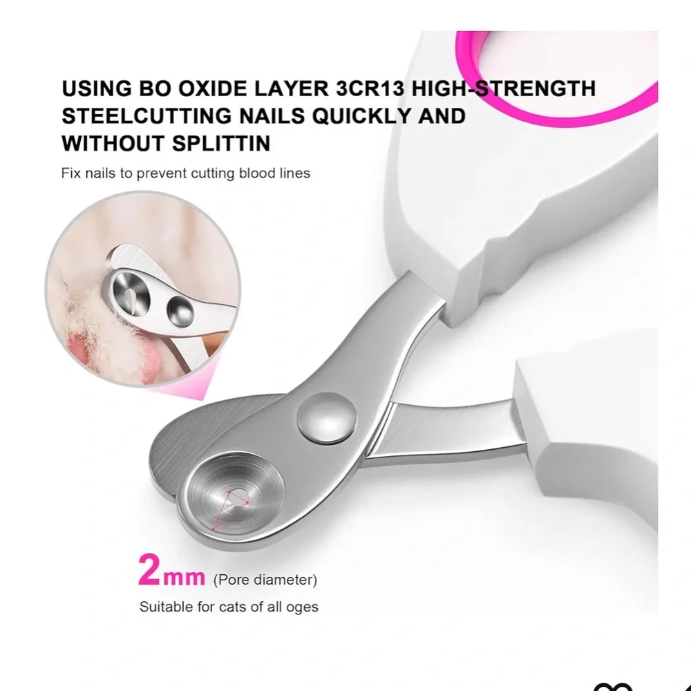 Cat Nail Clippers with Safety Guard Cat Claw Trimmer for Cats & Small Animals